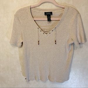🏇Lauren Ralph Lauren Ribbed shirt. Size L.